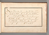 Album with Examples of Calligraphy and Micrography, Anonymous French or Flemish, Pen and black and brown ink.