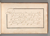Album with Examples of Calligraphy and Micrography, Anonymous French or Flemish, Pen and black and brown ink.