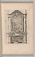 Miscellany of 17th-century Ornament Print Series: Examples of Antique Chimneypieces, Cabinets, Gueridons, Tables and Mirrors, in addition to Italian Church Facades, by illustrious architects, or a sequel to S. Bosboom, Jan Barend Elwe (Dutch, active Amsterdam, 1777–1815), Etching and engraving