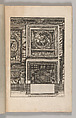 Miscellany of 17th-century Ornament Print Series: Examples of Antique Chimneypieces, Cabinets, Gueridons, Tables and Mirrors, in addition to Italian Church Facades, by illustrious architects, or a sequel to S. Bosboom, Jan Barend Elwe (Dutch, active Amsterdam, 1777–1815), Etching and engraving