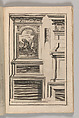 Miscellany of 17th-century Ornament Print Series: Examples of Antique Chimneypieces, Cabinets, Gueridons, Tables and Mirrors, in addition to Italian Church Facades, by illustrious architects, or a sequel to S. Bosboom, Jan Barend Elwe (Dutch, active Amsterdam, 1777–1815), Etching and engraving