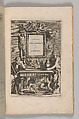 Miscellany of 17th-century Ornament Print Series: Examples of Antique Chimneypieces, Cabinets, Gueridons, Tables and Mirrors, in addition to Italian Church Facades, by illustrious architects, or a sequel to S. Bosboom, Jan Barend Elwe (Dutch, active Amsterdam, 1777–1815), Etching and engraving