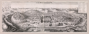 Prospect of Jerusalem, Wenceslaus Hollar  Bohemian, Etching; margin where Overton's address would have appeared has been trimmed off this impression and so the state cannot be determined.