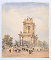 Design for a monument to the First Punjab War, 1845–46, Anonymous, British, 19th century  British, Watercolour and graphite, heightened with gouache (bodycolor)