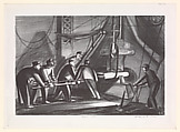 Forging Axles, Elizabeth Olds  American, Lithograph