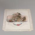 Double cobweb valentine with Venetian scene, Anonymous (British, 19th century), Lithography, watercolor on openwork cameo-embossed paper