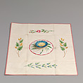 Cobweb Valentine with Morning Glory, Anonymous, British, 19th century, Watercolor, pen and brown ink on cameo-embossed paper