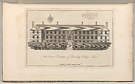 The Front Elevation of Bromley College, Kent, from Edward Hasted's "The History and Topographical Survey of the County of Kent", vols. 1-3, John Bayly British, Etching and engraving