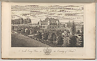 North Cray Place, in the County of Kent, from Edward Hasted's "The History and Topographical Survey of the County of Kent", vols. 1-3, John Bayly British, Etching and engraving