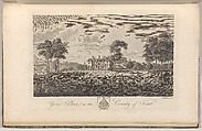 Preston Hall in Aylesford, in the County of Kent, from Edward Hasted's "The History and Topographical Survey of the County of Kent", vols. 1-3, Richard Bernard Godfrey  British, Etching and engraving