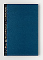 Hiddenness, Richard Tuttle (American, born Rahway, New Jersey, 1941), Artist's book