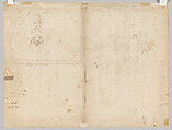 Design for the Decoration of a Palace Wall (Veronese Palazzo?), Circle of Alessandro Vittoria (Alessandro Vittoria di Vigilio della Volpa) (Italian, 1525–1608), Pen and brown ink, brush and brown wash, over black chalk