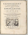 Science Books: Gemmae Antiquae Litteratae; Espozione Anatomica della Struttura del Corpo Umano del Winslow, tradotto dal Franzese (...) tome 1 and 2, Francesco Ficoroni (Italian, 1664–1747), Letterpress and etching
