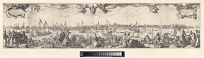 A View of Amsterdam from the north Bank of the IJ, Claes Jansz. Visscher  Dutch, Etching and engraving on four joined sheets