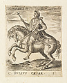 C. Julius Caesar, from "Twelve Caesars on Horseback", Abraham de Bruyn Flemish, Engraving