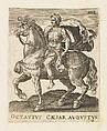 Octavius Caesar Augustus, from "Twelve Caesars on Horseback", Abraham de Bruyn Flemish, Engraving