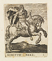 Domitius Nero, from "Twelve Caesars on Horseback", Abraham de Bruyn Flemish, Engraving