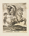 Sergius Galba, from "Twelve Caesars on Horseback", Abraham de Bruyn Flemish, Engraving