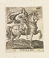 A Vitellius, from "Twelve Caesars on Horseback", Abraham de Bruyn Flemish, Engraving
