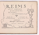 Reims: la cathédrale, Edouard-García Benito (Spanish, 1891–1981), Illustrations: line block (photomechanical relief print) and pochoir