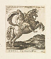 Titus Vespasianus, from "Twelve Caesars on Horseback", Abraham de Bruyn Flemish, Engraving