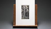 Alice, la Belle Pèlerine, Sir Edward Burne-Jones (British, Birmingham 1833–1898 Fulham), Graphite and black ink, heightened with white, on vellum; the head and shoulders on a subsidiary piece of vellum