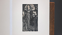 Alice, la Belle Pèlerine, Sir Edward Burne-Jones (British, Birmingham 1833–1898 Fulham), Graphite and black ink, heightened with white, on vellum; the head and shoulders on a subsidiary piece of vellum