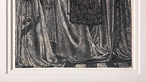 Alice, la Belle Pèlerine, Sir Edward Burne-Jones (British, Birmingham 1833–1898 Fulham), Graphite and black ink, heightened with white, on vellum; the head and shoulders on a subsidiary piece of vellum