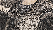 Alice, la Belle Pèlerine, Sir Edward Burne-Jones (British, Birmingham 1833–1898 Fulham), Graphite and black ink, heightened with white, on vellum; the head and shoulders on a subsidiary piece of vellum