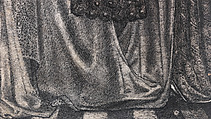 Alice, la Belle Pèlerine, Sir Edward Burne-Jones (British, Birmingham 1833–1898 Fulham), Graphite and black ink, heightened with white, on vellum; the head and shoulders on a subsidiary piece of vellum