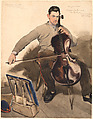 The Grenadier André Coulemans (the Cellist), Maurice Langaskens  Belgian, Watercolor, colored pencil, and graphite