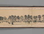 Panorama des Champs-Elysées, A. Provost (French, active 1834–55), Lithograph printed in black ink with additional tone printing in light ochre