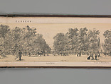 Panorama des Champs-Elysées, A. Provost (French, active 1834–55), Lithograph printed in black ink with additional tone printing in light ochre