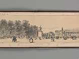 Panorama des Champs-Elysées, A. Provost (French, active 1834–55), Lithograph printed in black ink with additional tone printing in light ochre