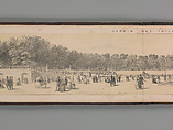 Panorama des Champs-Elysées, A. Provost (French, active 1834–55), Lithograph printed in black ink with additional tone printing in light ochre