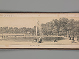 Panorama des Champs-Elysées, A. Provost (French, active 1834–55), Lithograph printed in black ink with additional tone printing in light ochre