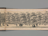 Panorama des Champs-Elysées, A. Provost (French, active 1834–55), Lithograph printed in black ink with additional tone printing in light ochre