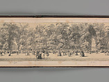 Panorama des Champs-Elysées, A. Provost (French, active 1834–55), Lithograph printed in black ink with additional tone printing in light ochre