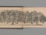 Panorama des Champs-Elysées, A. Provost (French, active 1834–55), Lithograph printed in black ink with additional tone printing in light ochre