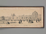 Panorama des Champs-Elysées, A. Provost (French, active 1834–55), Lithograph printed in black ink with additional tone printing in light ochre