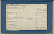 Moldings for Library Bookcase, from Chippendale Drawings, Vol. II, Thomas Chippendale (British, baptised Otley, West Yorkshire 1718–1779 London), Black ink