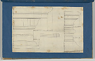 Moldings for Library Bookcase, from Chippendale Drawings, Vol. II, Thomas Chippendale (British, baptised Otley, West Yorkshire 1718–1779 London), Black ink