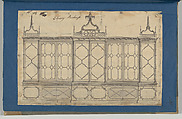 Library Bookcase, from Chippendale Drawings, Vol. II, Thomas Chippendale (British, baptised Otley, West Yorkshire 1718–1779 London), Black ink, gray wash