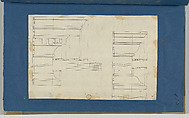 Moldings for Bookcases, from Chippendale Drawings, Vol. II, Thomas Chippendale (British, baptised Otley, West Yorkshire 1718–1779 London), Black ink