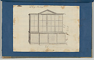 Library Bookcase, from Chippendale Drawings, Vol. II, Thomas Chippendale (British, baptised Otley, West Yorkshire 1718–1779 London), Black ink, gray wash