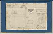 Plan for Library Table with Moldings, from Chippendale Drawings, Vol. II, Thomas Chippendale (British, baptised Otley, West Yorkshire 1718–1779 London), Black ink, gray wash