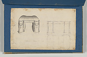 Library Table, from Chippendale Drawings, Vol. II, Thomas Chippendale (British, baptised Otley, West Yorkshire 1718–1779 London), Black ink, gray wash