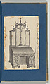 Desk and Bookcase, from Chippendale Drawings, Vol. II, Thomas Chippendale (British, baptised Otley, West Yorkshire 1718–1779 London), Black ink, gray wash