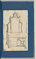 Desk and Bookcase, from Chippendale Drawings, Vol. II, Thomas Chippendale (British, baptised Otley, West Yorkshire 1718–1779 London), Black ink, gray wash