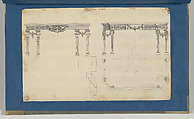 Sideboard Tables, from Chippendale Drawings, Vol. II, Thomas Chippendale (British, baptised Otley, West Yorkshire 1718–1779 London), Black ink, gray wash
